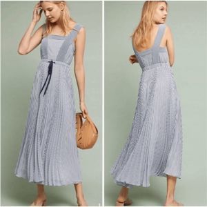 Maeve Anthropologie Darcy Striped Maxi dress with Bow SZ 10